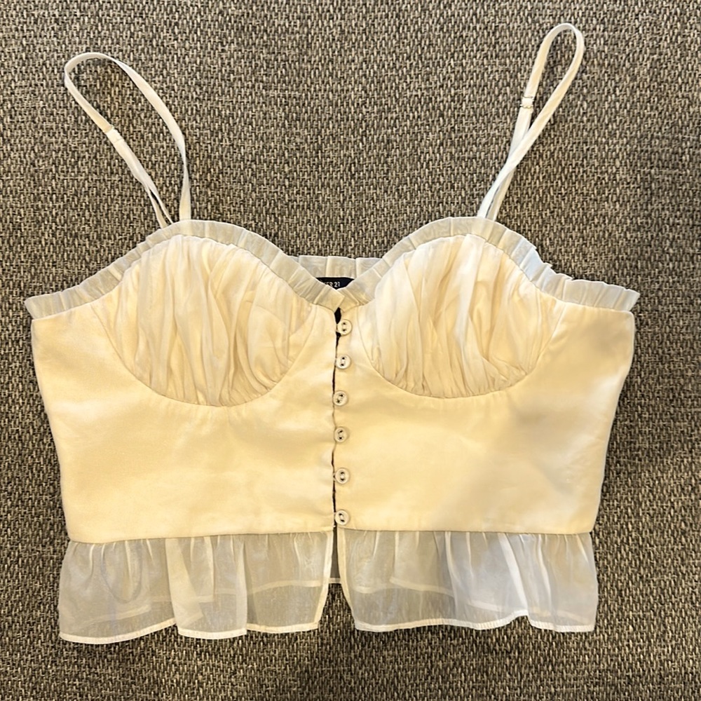 White crop top